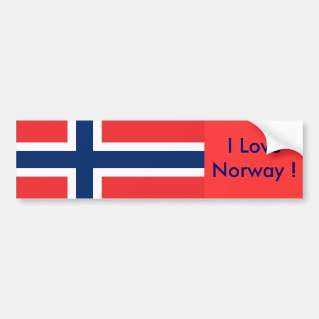 Adesivo Para Carro Vinheta com bandeira da Noruega (Frente)