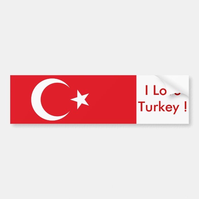 Adesivo Para Carro Vinheta com bandeira da Turquia (Frente)