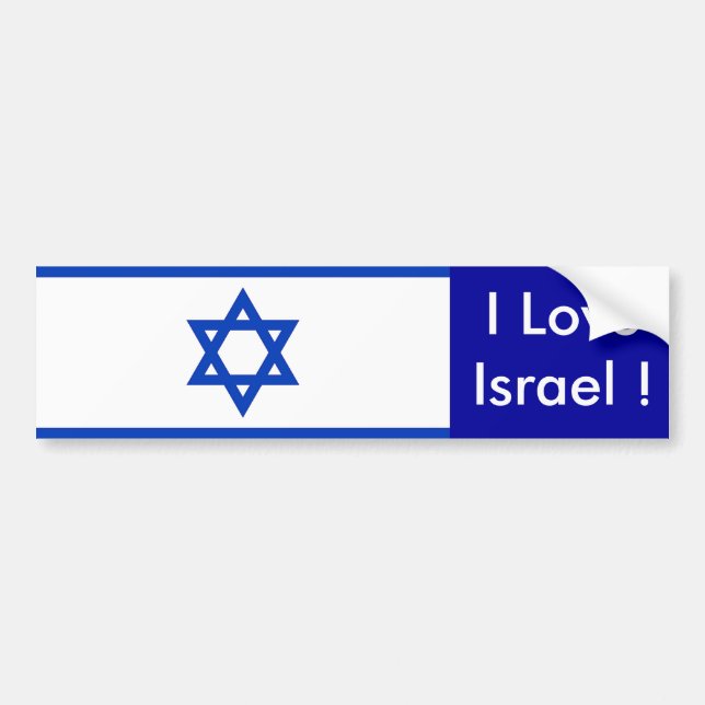 Adesivo Para Carro Vinheta com bandeira de Israel (Frente)