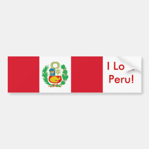 Adesivo Para Carro Vinheta com bandeira do Peru