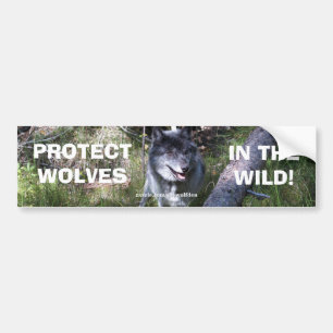 Adesivo Para Carro Vinheta de cinza WOLF Wildlife Conservation Bumper