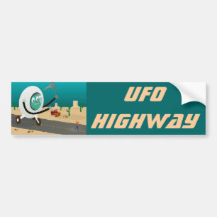 Adesivo Para Carro Vinheta de para-choques de autoestrada UFO