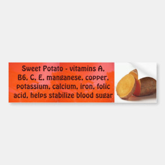 Adesivo Para Carro Vinheta de para-choques de batata doce