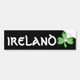Adesivo Para Carro Vinheta negra para-choques Shamrock 'Ireland'