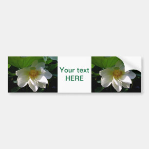 Adesivo Para Carro Vinheta para-choques com Flor de Lotus branca deli