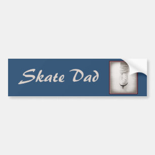 Adesivo Para Carro Vinheta para-choques com Pai de Skate