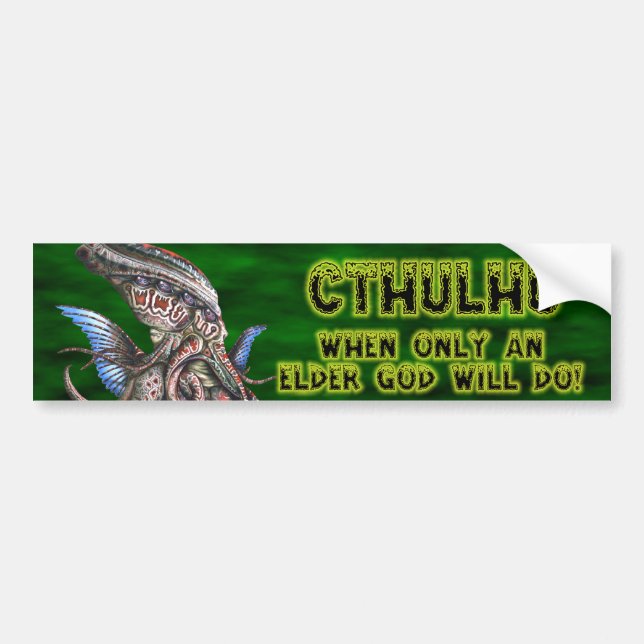 Adesivo Para Carro Vinheta para-choques Cthulhu (Frente)