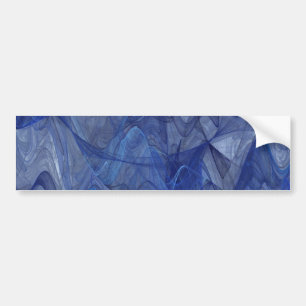 Adesivo Para Carro Vinheta para-choques Fractal de Abstrato azul