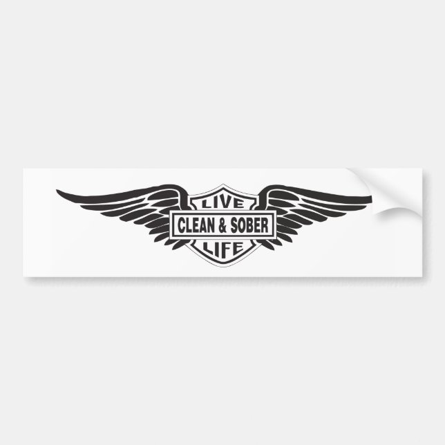 Adesivo Para Carro Vinheta para-choques limpa e sóbria (Frente)