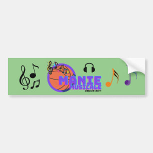 Adesivo Para Carro Vinheta para-choques Manie Musicale