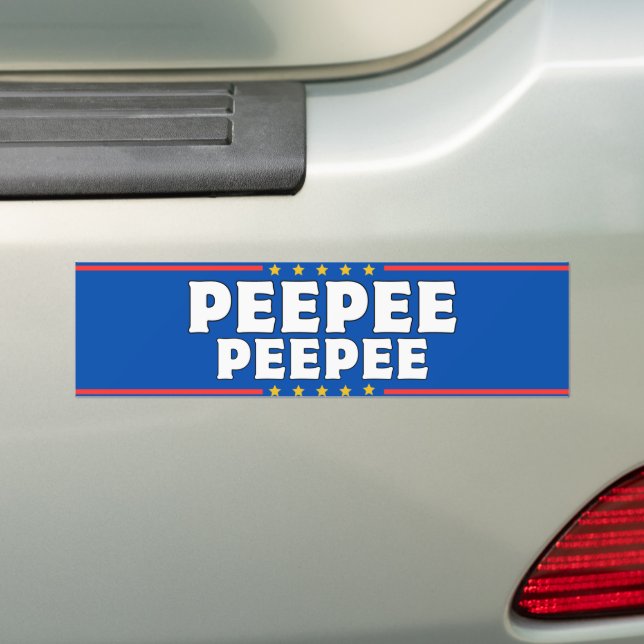 Adesivo Para Carro Vinheta para-choques PeePee PooPoo 2024 (No carro)