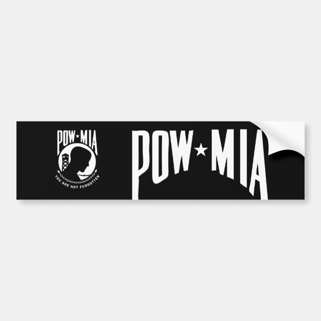 Adesivo Para Carro Vinheta para-choques POW MIA (Frente)