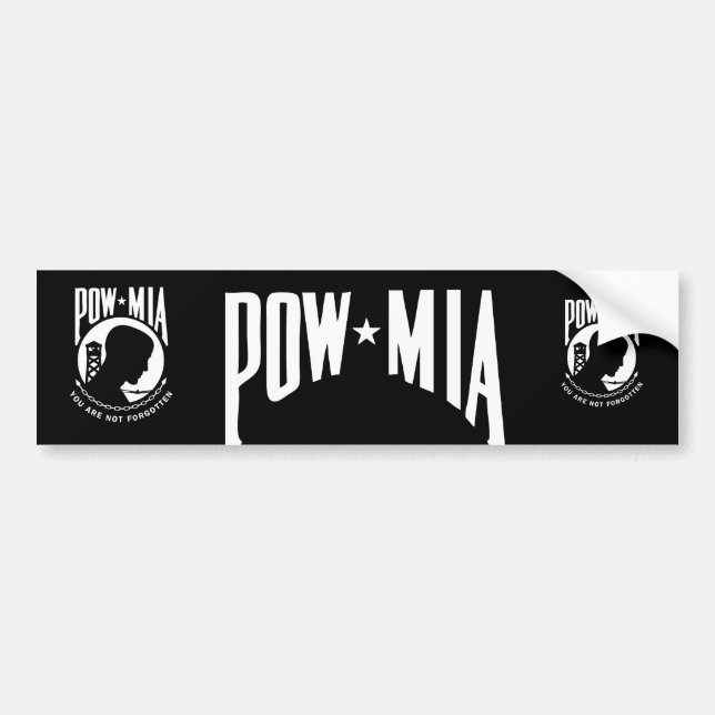 Adesivo Para Carro Vinheta para-choques POW MIA (Frente)