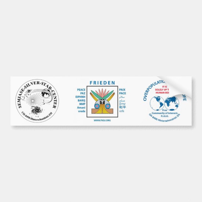 Adesivo Para Carro Vinheta para-choques Semjase Silver Star Center (Frente)