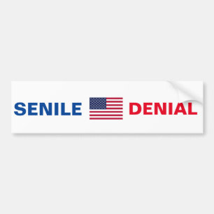 Adesivo Para Carro Vinheta para-choques "SENILE DENIAL" Joe Biden