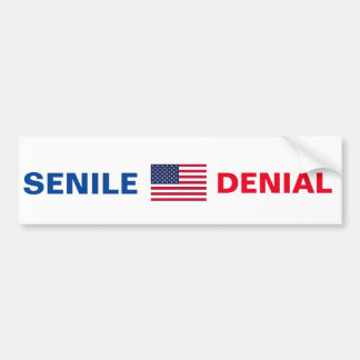 Adesivo Para Carro Vinheta para-choques "SENILE DENIAL" Joe Biden