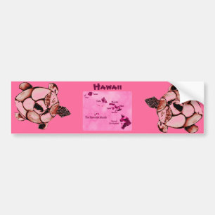 Adesivo Para Carro Vinheta-protetor de tartaruga vermelha havaiana