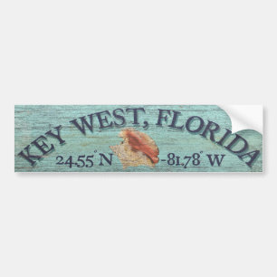 Adesivo Para Carro Vintage Conch Shell Key West Bumper Sticker
