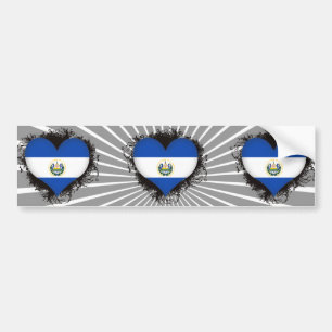 Adesivo Para Carro Vintage eu amo El Salvador