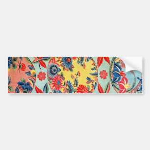 Adesivo Para Carro Vintage Japonês Kimono Textile (Bingata)