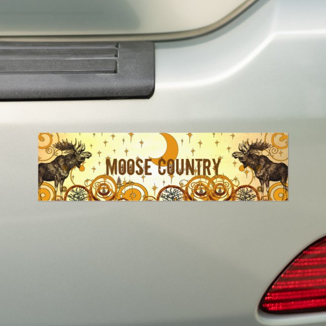Adesivo Para Carro Vintage Moose Bumper Sticker (No carro)