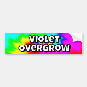 Adesivo Para Carro Violet Overgrow (você pode mudar as palavras)