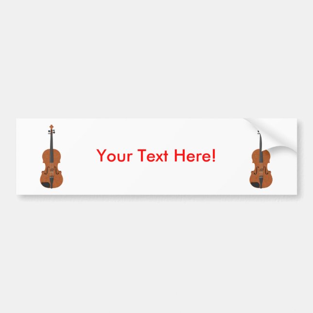 Adesivo Para Carro Violino: modelo 3D: (Frente)