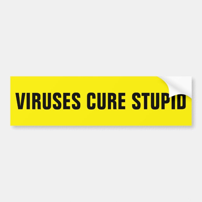 ADESIVO PARA CARRO VÍRUS CURE STUPID (Frente)