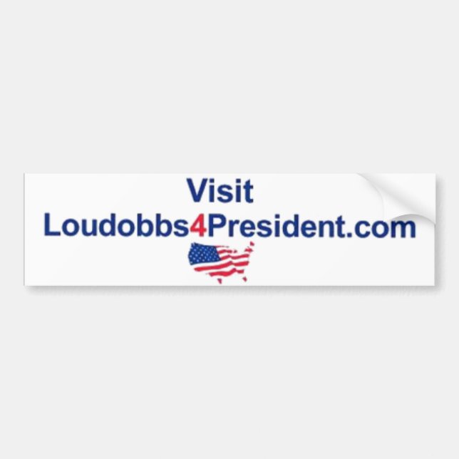Adesivo Para Carro Visita LouDobbs4President.com (Frente)