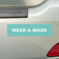 Vista uma máscara, carro minimalista branco teal