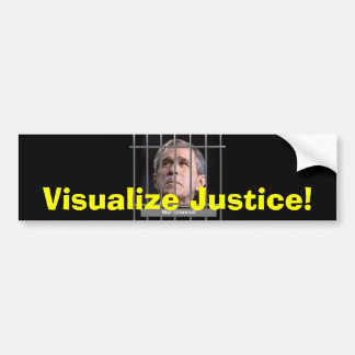Adesivo Para Carro Visualize justiça Bumpersticker