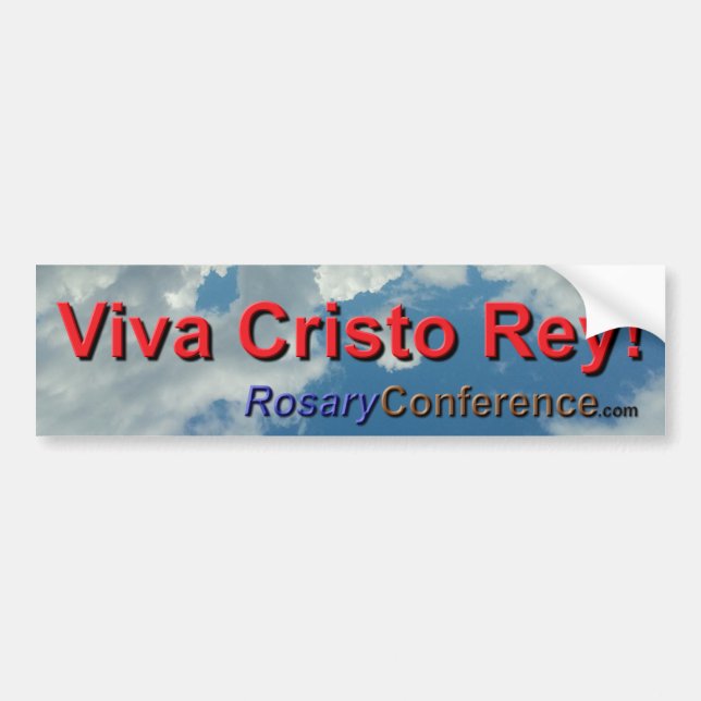 Adesivo Para Carro Viva Cristo Rey! Autocolante no vidro traseiro (Frente)