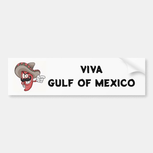 Adesivo Para Carro Viva Golfo do México Anti-Trump Bumper Sticker (Frente)