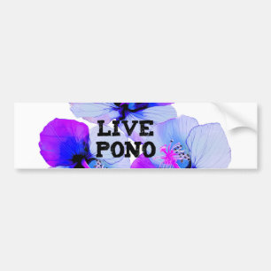 Adesivo Para Carro Viva Pono Hibisco Havaiano Roxo Floral Azul