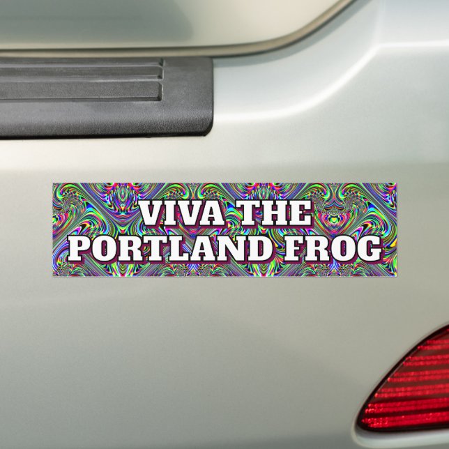 Adesivo Para Carro Viva The Portland Frog (No carro)