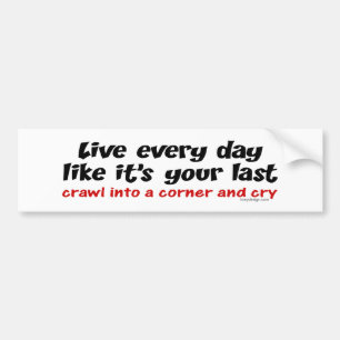 Adesivo Para Carro Vive cada dia Bumpersticker