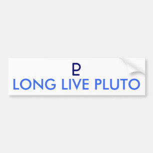 Adesivo Para Carro VIVE POR MUITO TEMPO PLUTO - personalizado