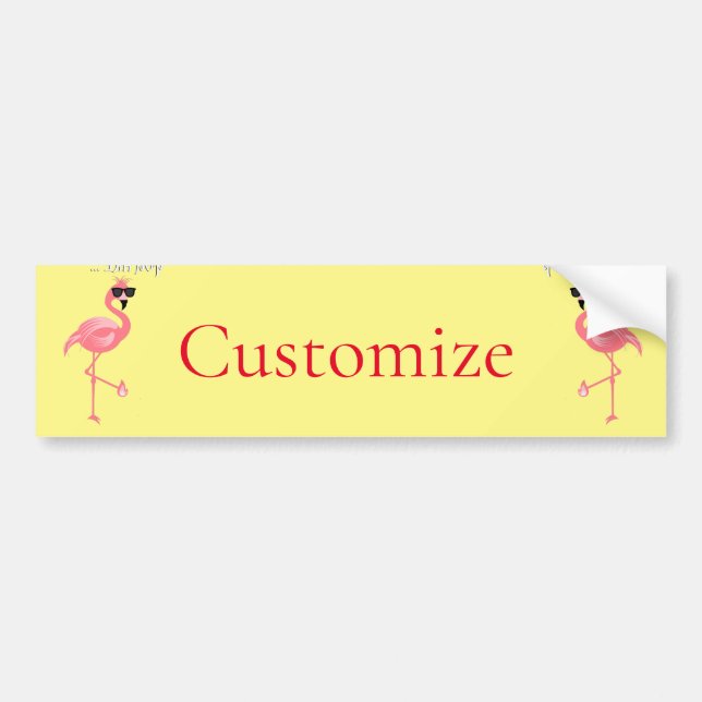 Adesivo Para Carro Você É Flamingo Hot Thunder_Cove (Frente)