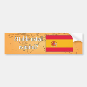 Adesivo Para Carro Você fala o espanhol? no espanhol. Wf da bandeira