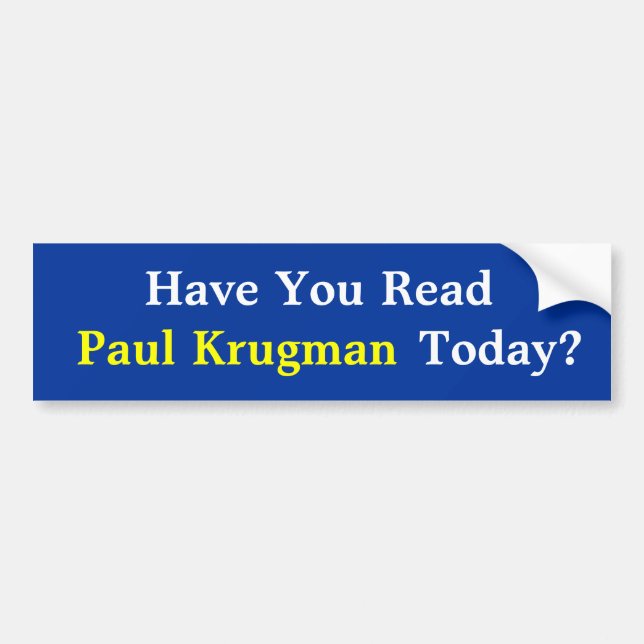Adesivo Para Carro Você leu Paul KrugmanToday? Autocolante no vidro (Frente)