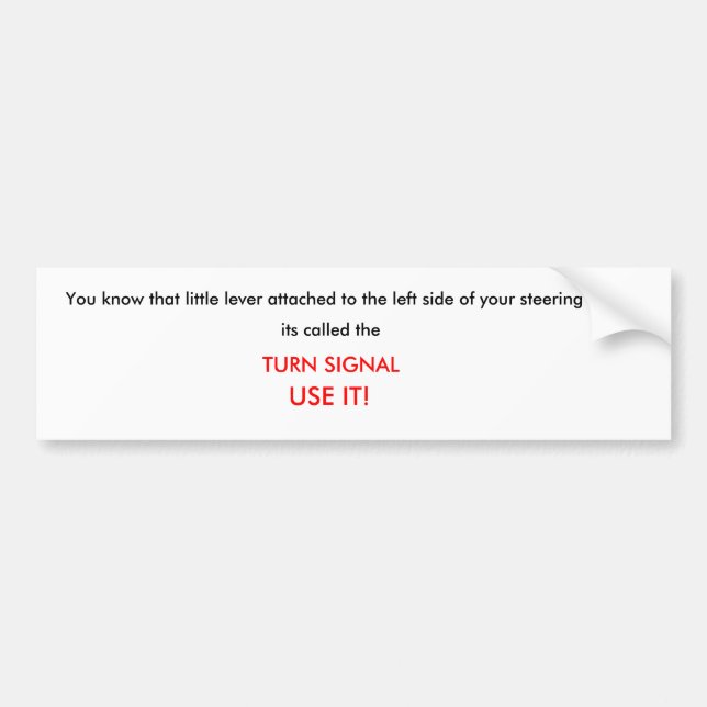 Adesivo Para Carro Você sabe que pouca alavanca unida ao esquerda… (Frente)