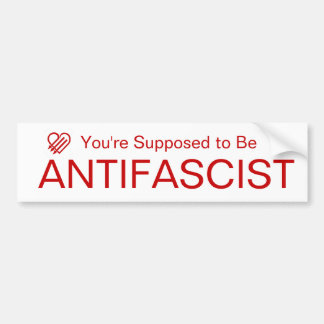 Adesivo Para Carro Você Supostamente é Antifascista (Vermelho no Bran
