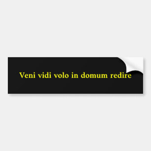 Adesivo Para Carro Volo do vidi de Veni no redire do domum