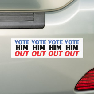 Adesivo Para Carro "Votá-lo para fora" carro azul preto