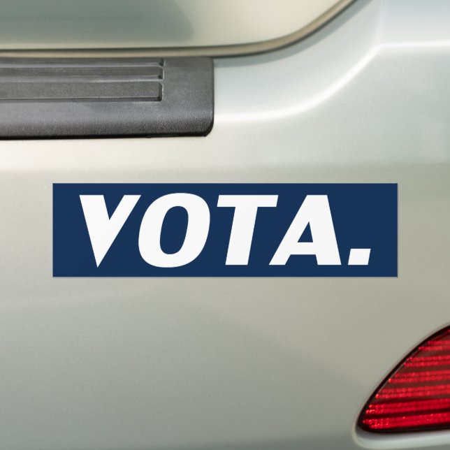 Adesivo Para Carro Vota vota em espanhol marinho azul político modern (No carro)