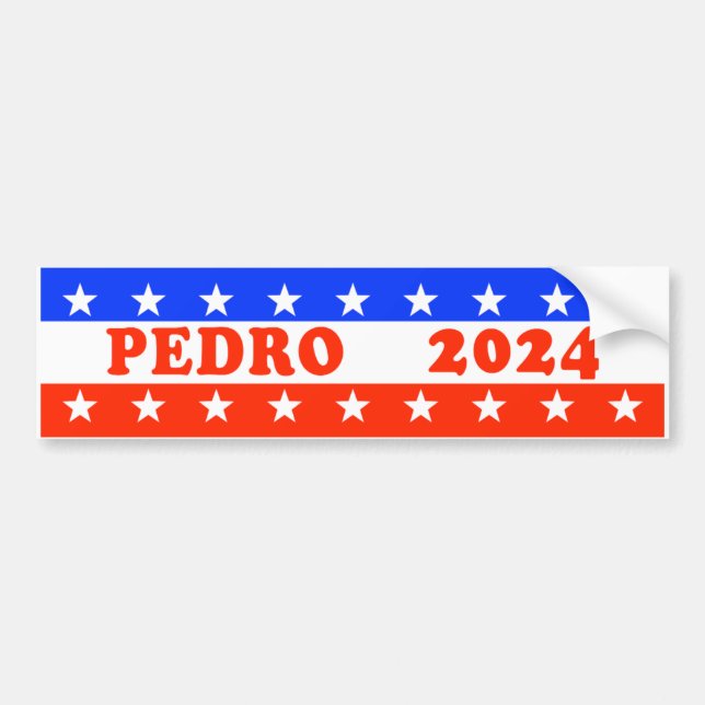 Adesivo Para Carro Votação em Pedro 2024 Engraçado Política (Frente)