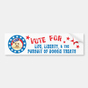 Adesivo Para Carro Votação no Poodle Miniatura
