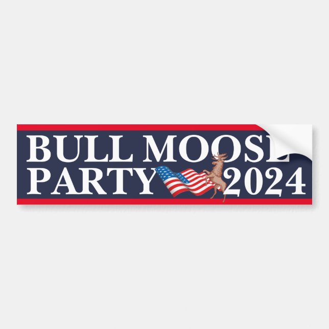 Adesivo Para Carro (Votação) Partido Bull Moose 2024 (Frente)