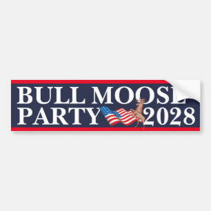 Adesivo Para Carro (Votação) Partido Bull Moose 2028