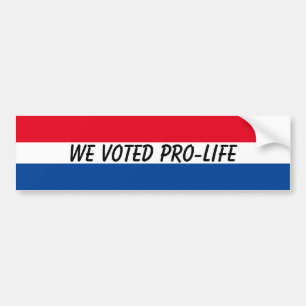 Adesivo Para Carro Votámos o "Pro-Life USA Patriotic Christian"